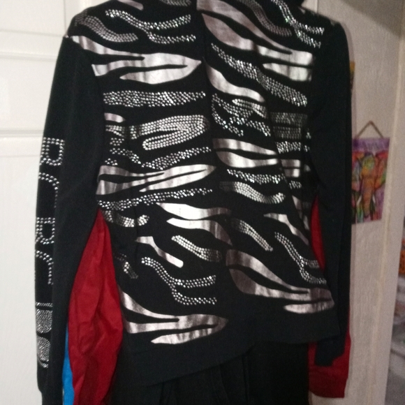 Bcbgmaxazria metallic zebra hoodie - Picture 2 of 2